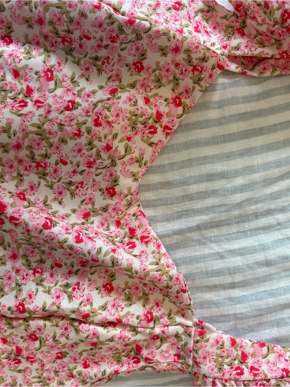 Pink Floral Ruffle Top - Picture 3 of 5